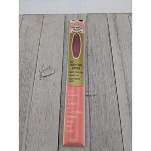 Vintage J&P Coats Neck Opening Metal Zipper 20" Red 128